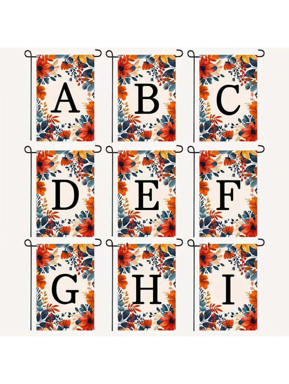 Double-Sided Welcome Yard Banner - Charming Monogram Garden Flag - 12x18 inch